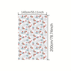 Polyester Merry Christmas Tablecloth Snowman Christmas Tree Design