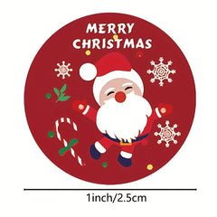 500 Merry Christmas Theme Stickers for DIY Gift Baking Envelope Decoration