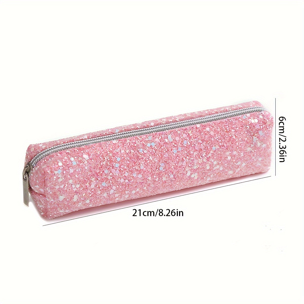 Glitter Powder Pencil Case Oxford Cloth Study Stationery Organizer