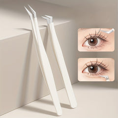 Eyelash Tweezers Extension Clip Stainless Steel Anti Static Superhard