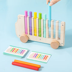 Wooden Toy Sorting Bus - Color and Logic Learning