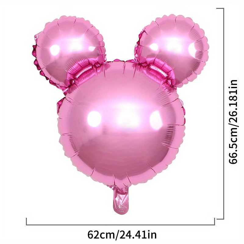 2pcs Bear Head Foil Balloons Party Decoration Children's Birthday