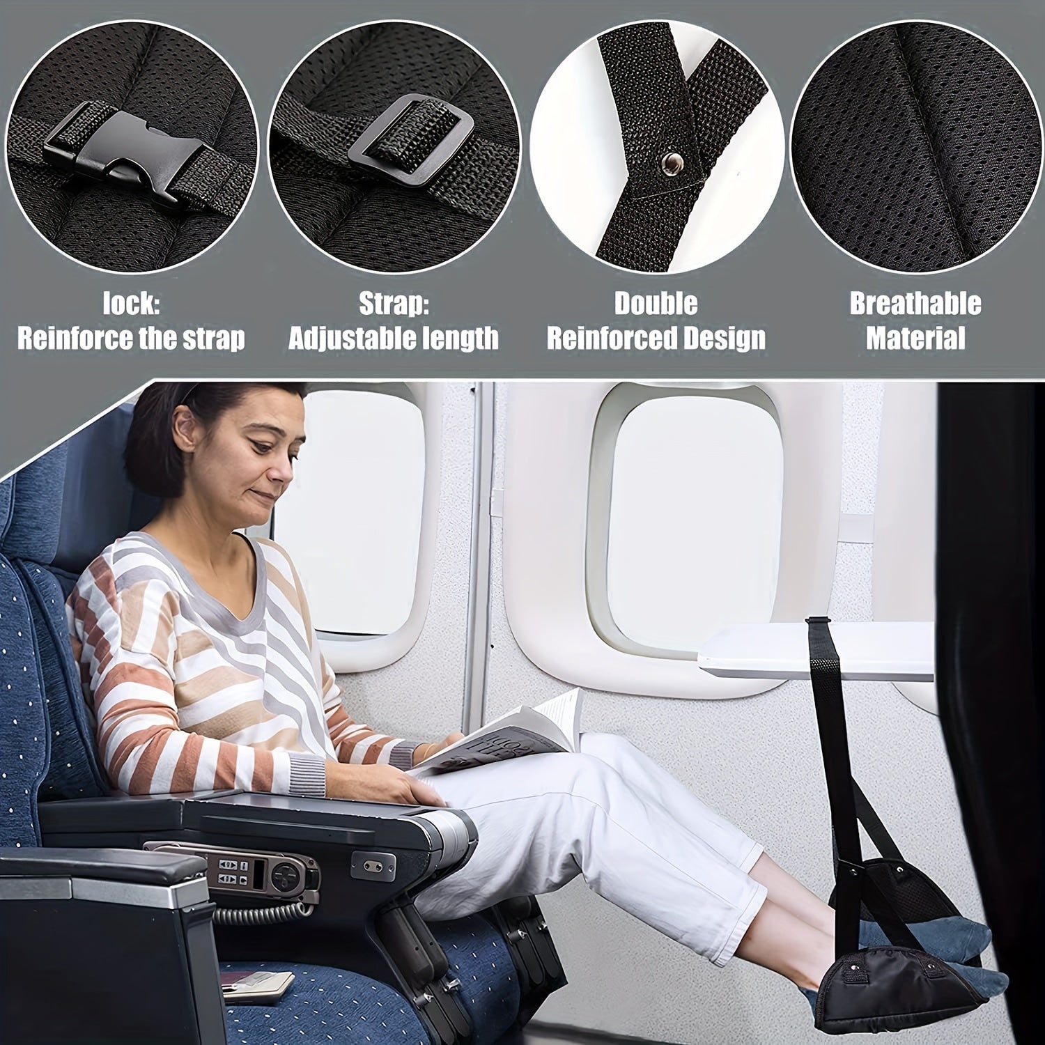 Travel Portable Footrest Hammock Under Desk Accessories