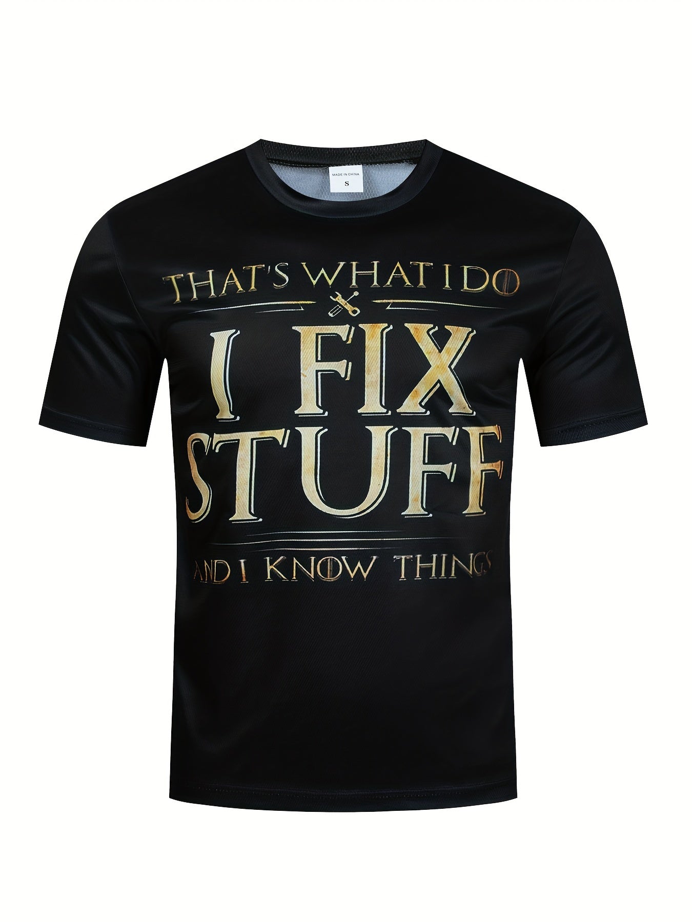 Men's Fix Stuff Print Sports T shirt