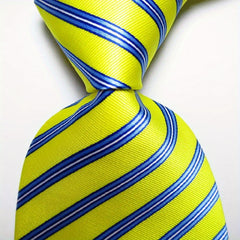 Men's Striped Tie Set Red Yellow Jacquard Woven Necktie