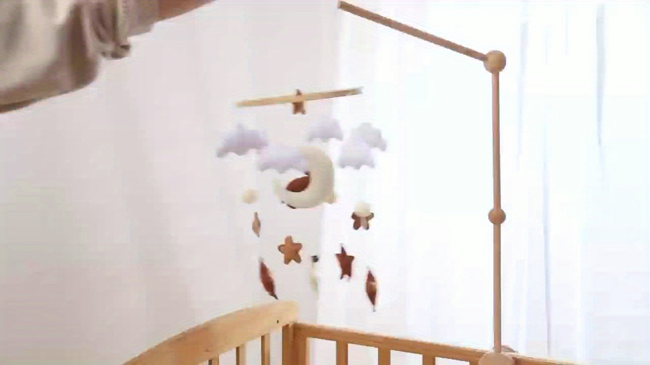 Baby Bed Bell Crib Hanging Toy Felt Stroller Decoration
