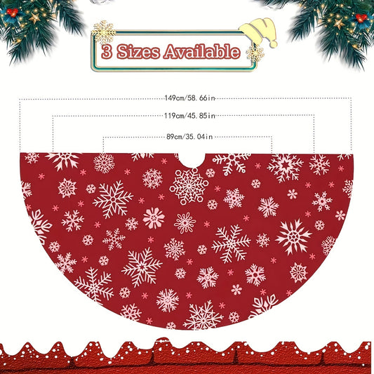 Red Christmas Tree Skirt Xmas Decoration Indoor Outdoor Holiday Decor