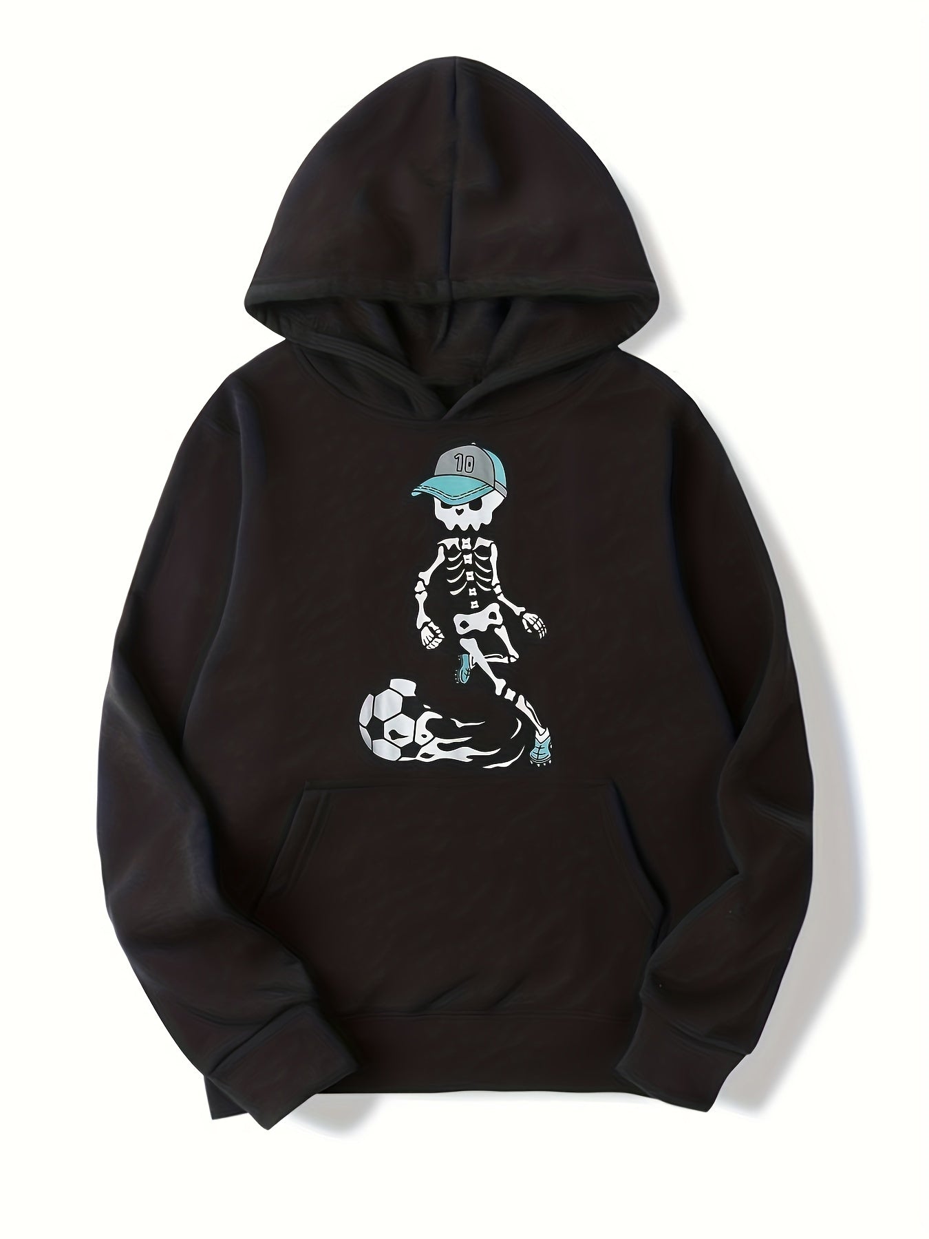 Letter Skeleton Dinosaur Print Boys Hoodie Sweatshirt