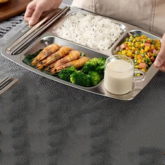 304 Stainless Steel Dinner Plate for Picnic and Weight Loss