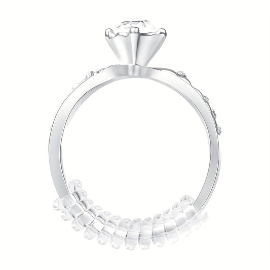 46pcs Invisible Ring Size Adjuster For Loose Rings Male And Female