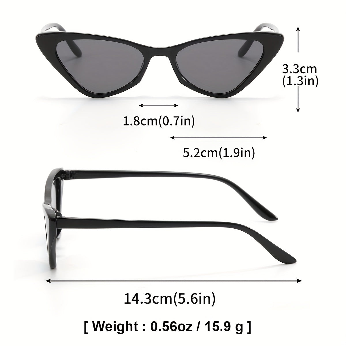 Y2K Cat Eye Sunglasses Anti Glare UV400 Sun Shades Glasses
