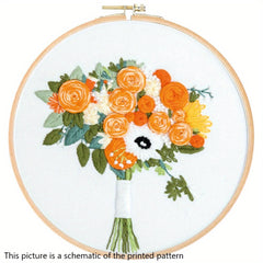 Bridal Hand Holding Flower Cross Stitch Kit