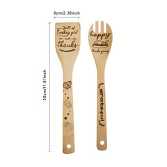 Christmas Bamboo Kitchen Utensils Set Halloween Decorative Cooking Tools