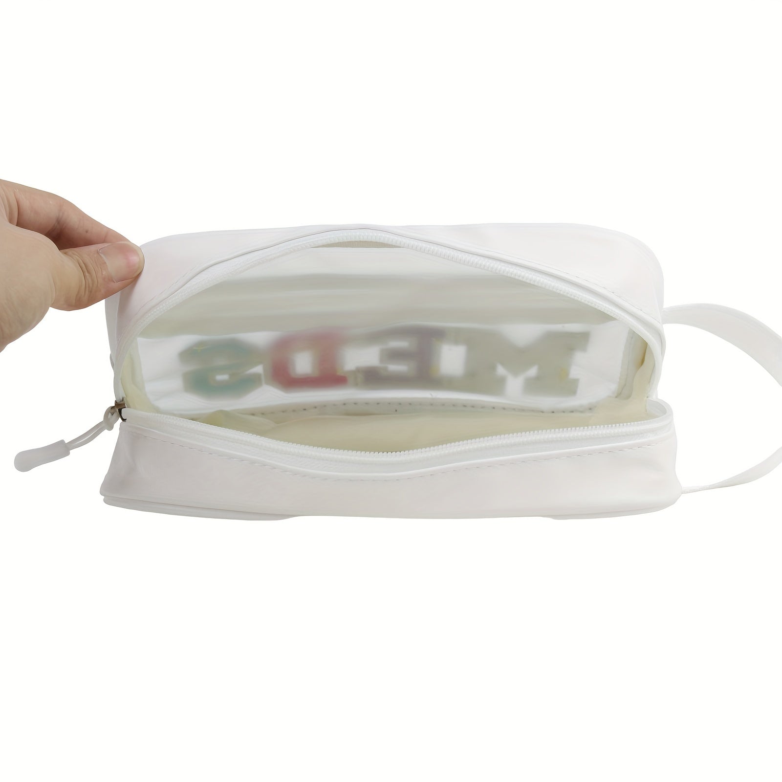 Chenille Patch Makeup Pouch & Toiletry Bag