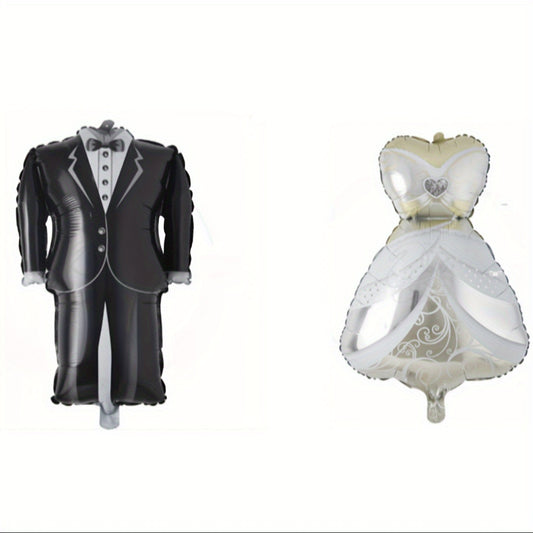 5pcs Set Wedding Balloon Decoration Bride Groom Dress Aluminum Film Balloons