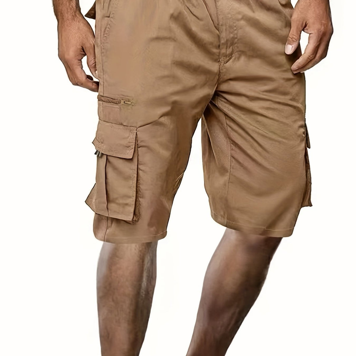 Men's Cargo Cropped Pants with Pockets for Summer