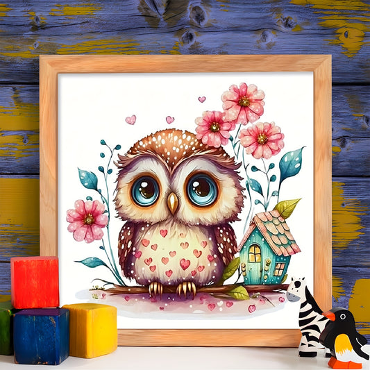 30x30cm 5D DIY Owl's Home Diamond Painting Kit