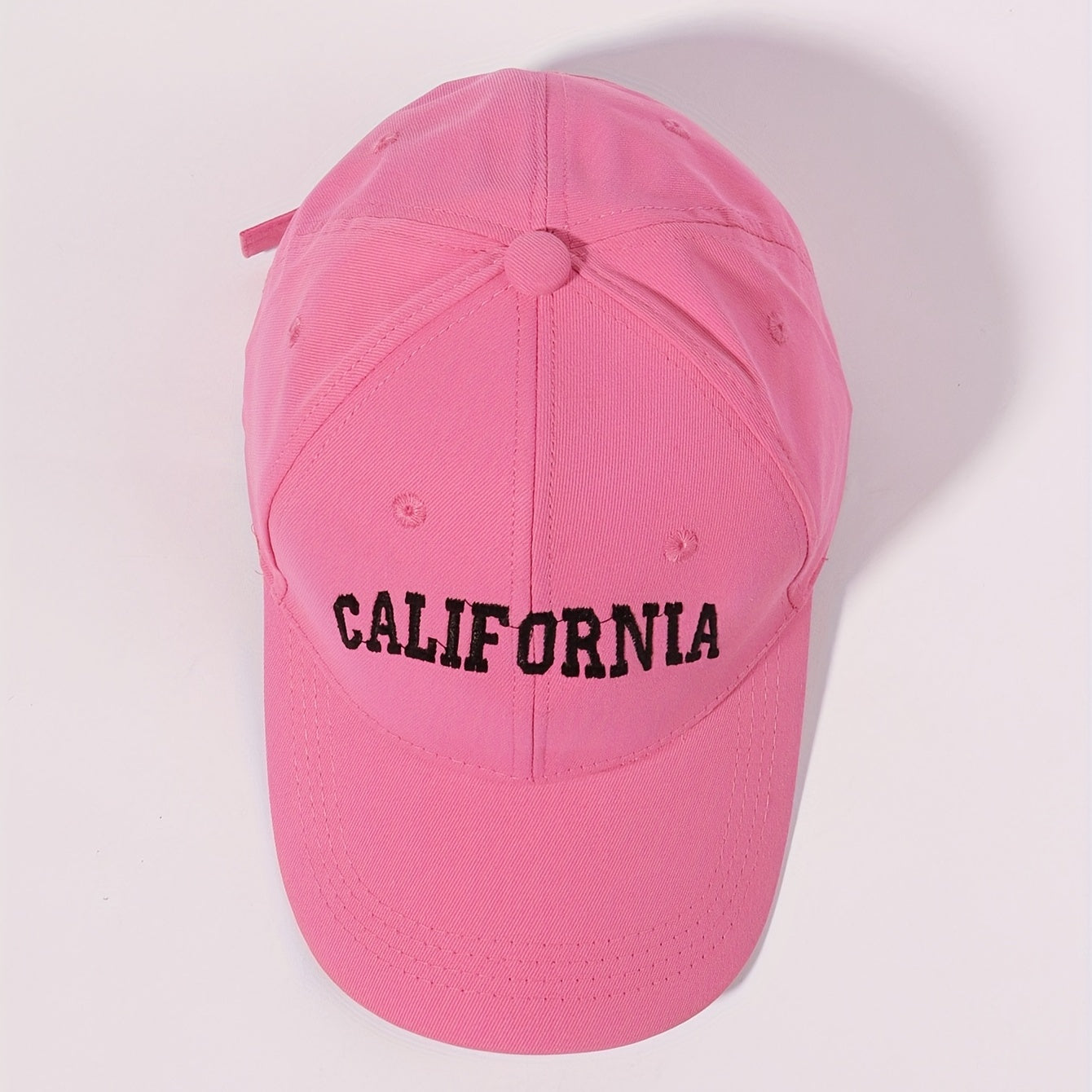 CALIFORNIA Pink Embroidery Baseball Cap Lightweight Adjustable