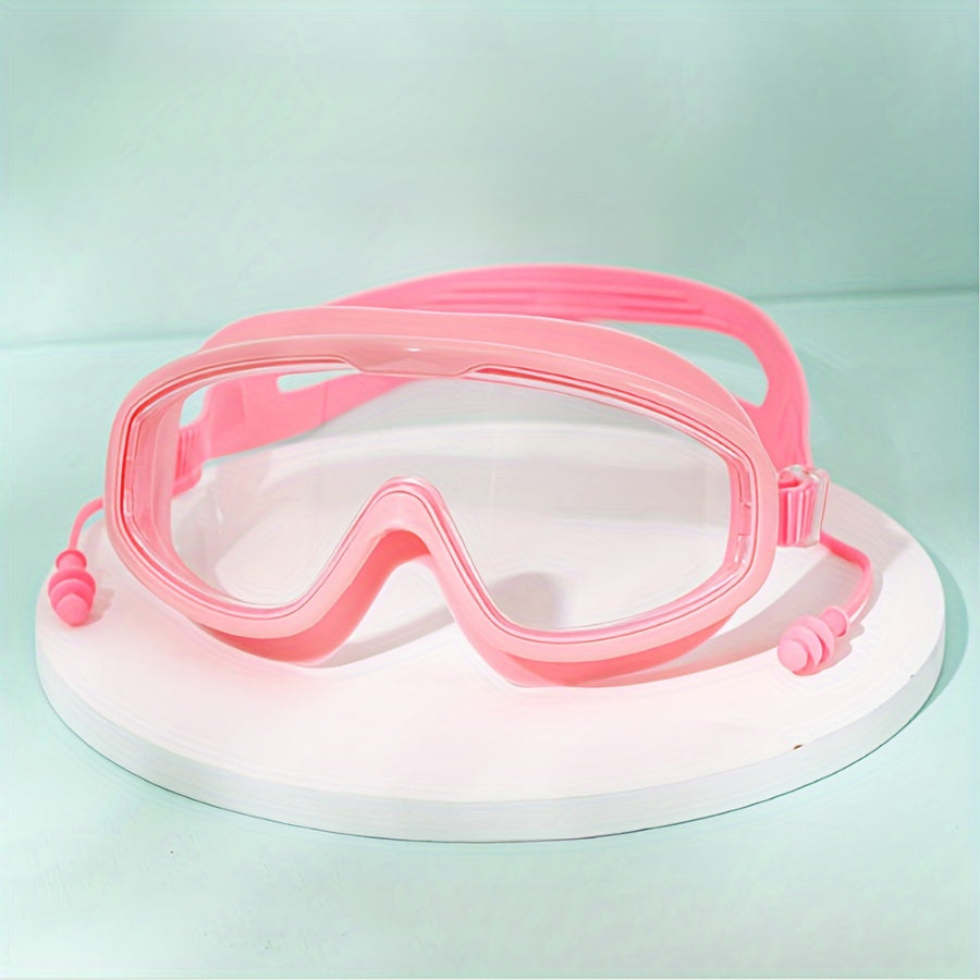 Large Frame Waterproof Anti-fog Swim Goggles