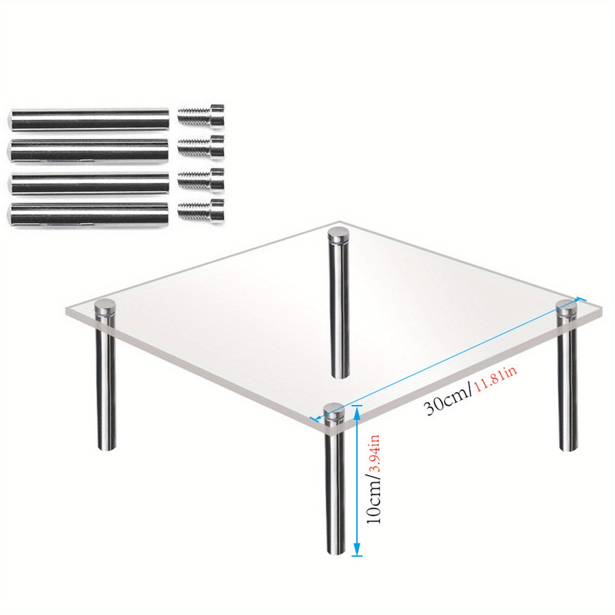 4pcs Layer Acrylic Cake Display Stand for Parties