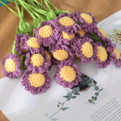 1pc Crochet Wool Eternal Flower Sun Chrysanthemum Gift Handicrafts