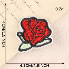 11pcs Rose Flower Embroidery Sticker Romantic DIY Patches