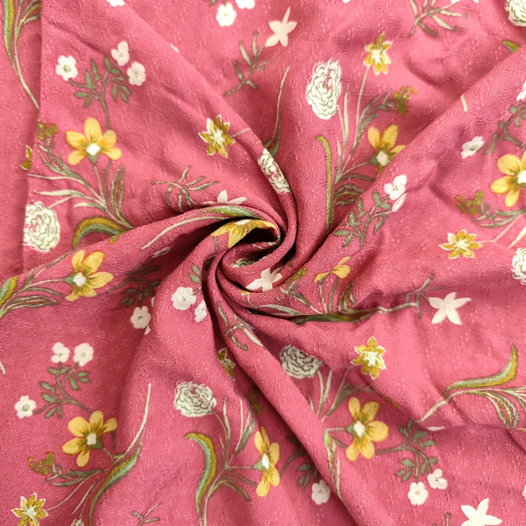 1yd Jacquard Faux Cotton Fabric for Diy Clothing
