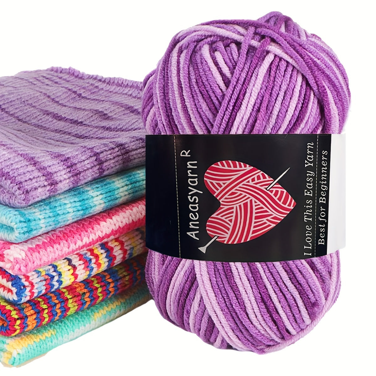 5-strand Fancy Dyed Yarn for DIY Knitting & Crocheting 100m 50g
