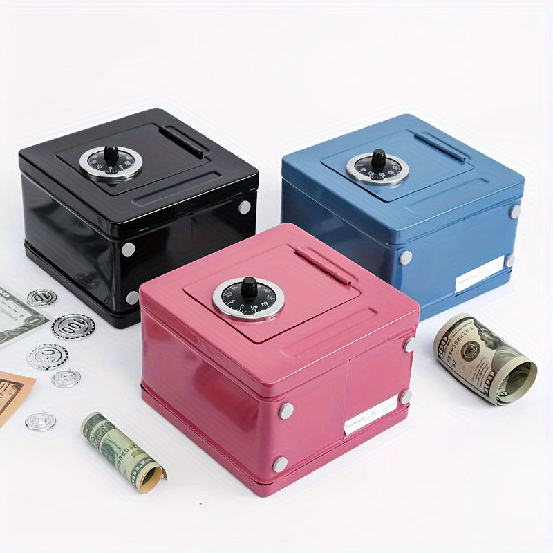 Metal Storage Box with Password Lock Savings Box Money Bank Coin Bank