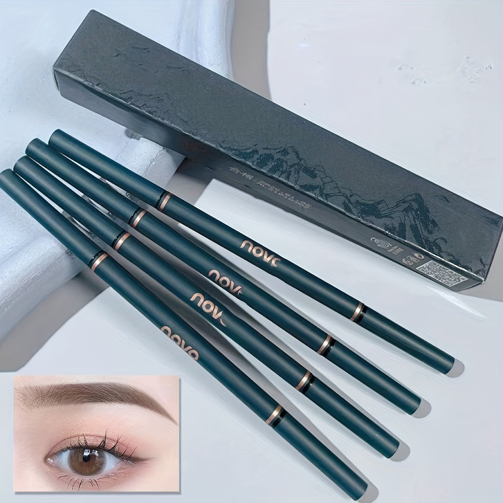 Ultra Slim Eyebrow Pencil Double Headed Spiky Nib Waterproof Natural Colorfast