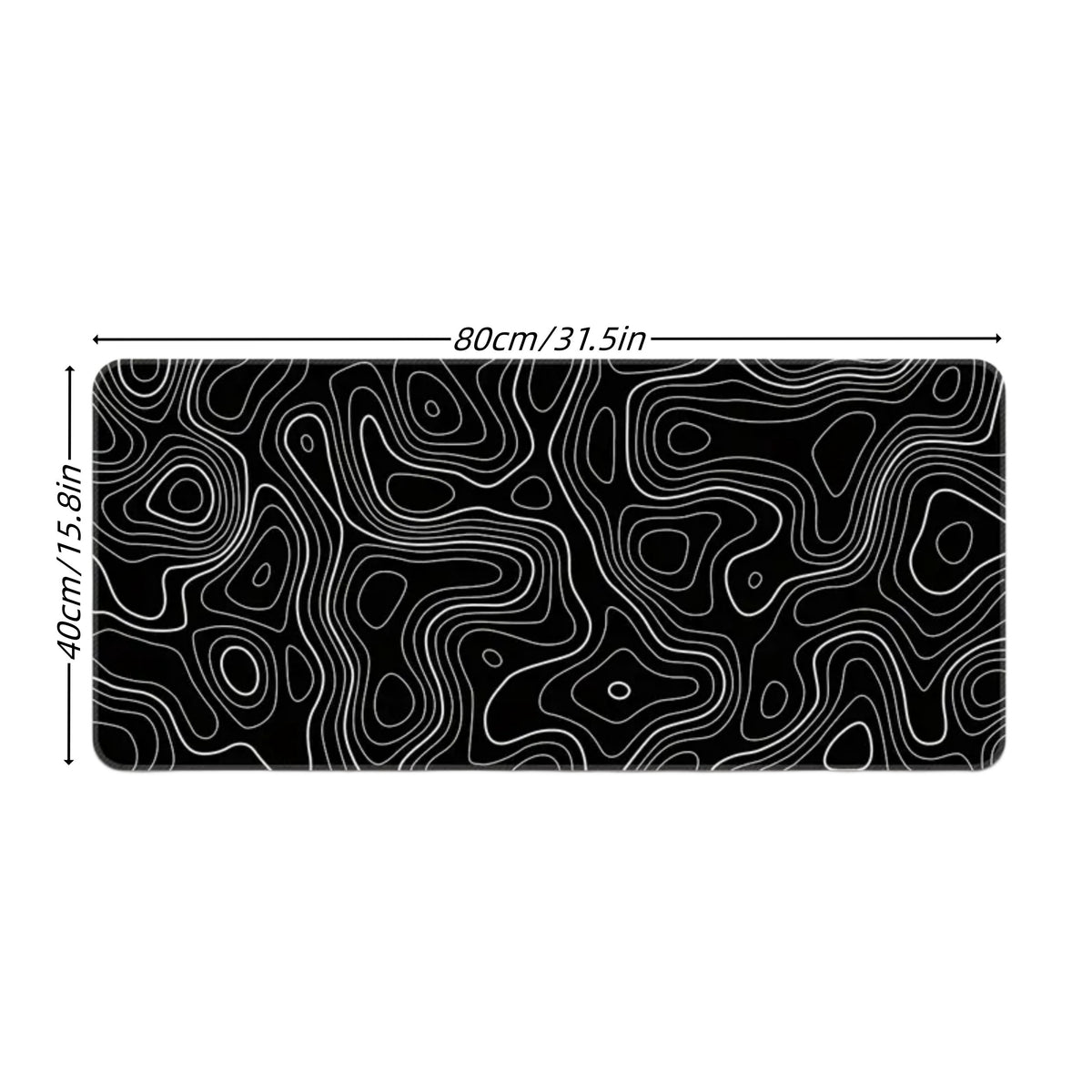 Abstract Terrain Line Outline Large Mouse Pad 80x31.5in