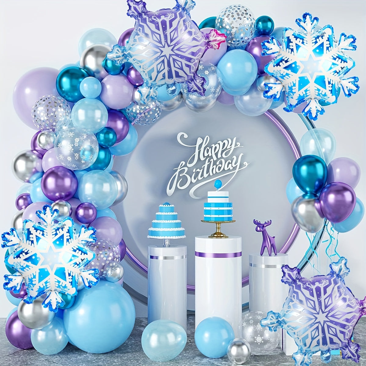 Christmas Snowflake Foil Balloon Winter Theme Party Decoration