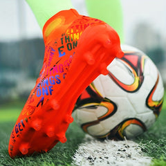 Letter Graphic Soccer Cleats High Top Athletic Sneakers