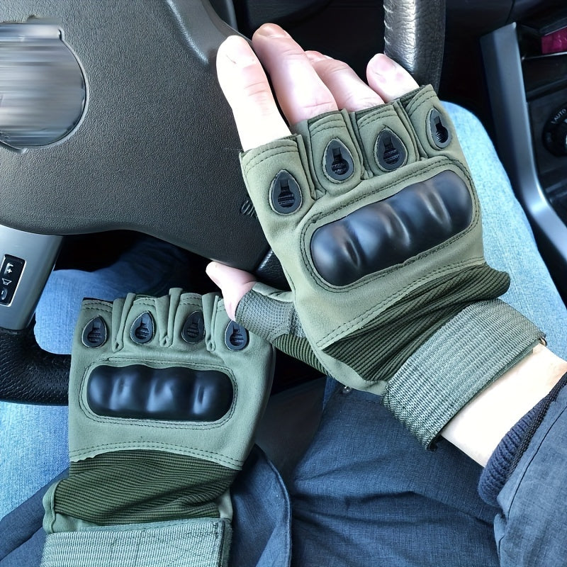 Airsoft Shooting Gloves Hard Knuckle Half Finger Gloves