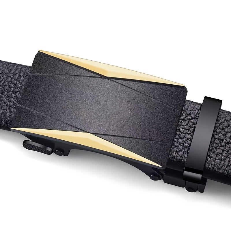 Men's Metal Automatic Buckle High Belt For Business