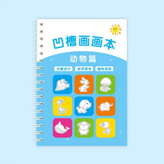 Reusable 3D Groove Writing Board for Learning Numbers & Letters