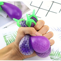 Stretchy Sand Filler Eggplant Squeeze Fidget Toy