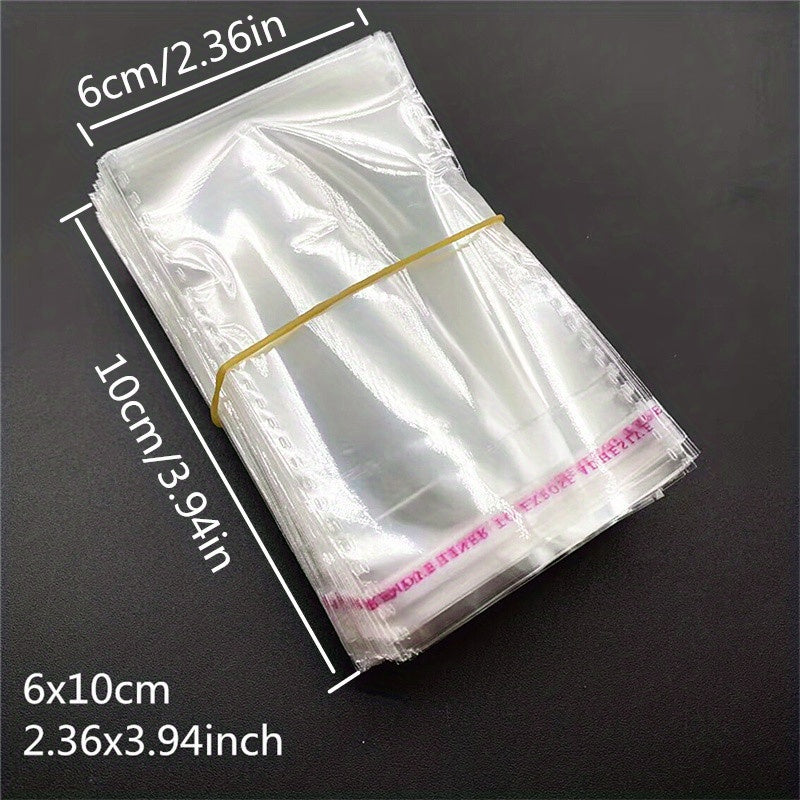 200pcs Transparent Self-adhesive Bags for Candy Chocolate Packaging
