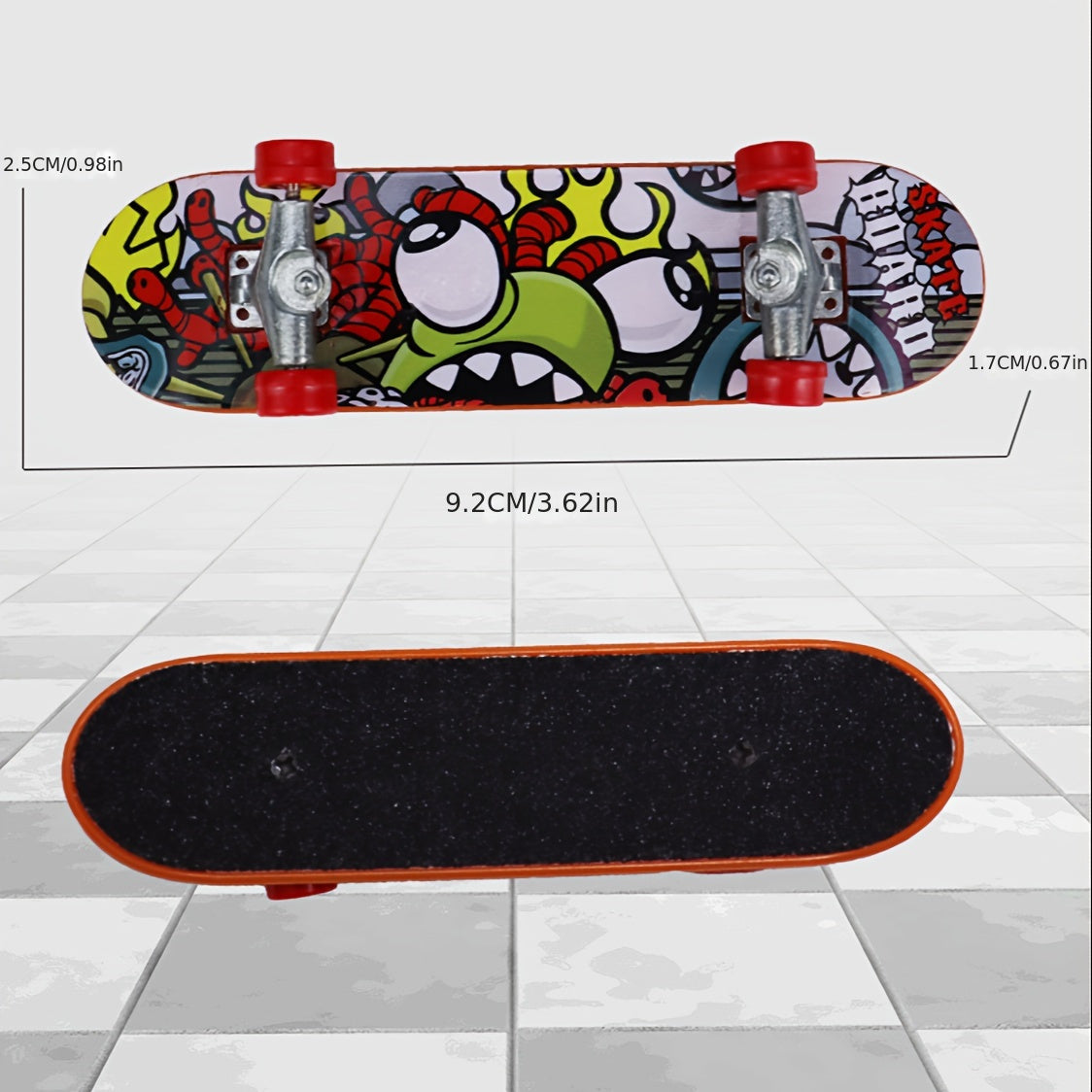 7pcs Finger Skateboard Puzzle Alloy Mini Skateboard Desktop Toy Gift