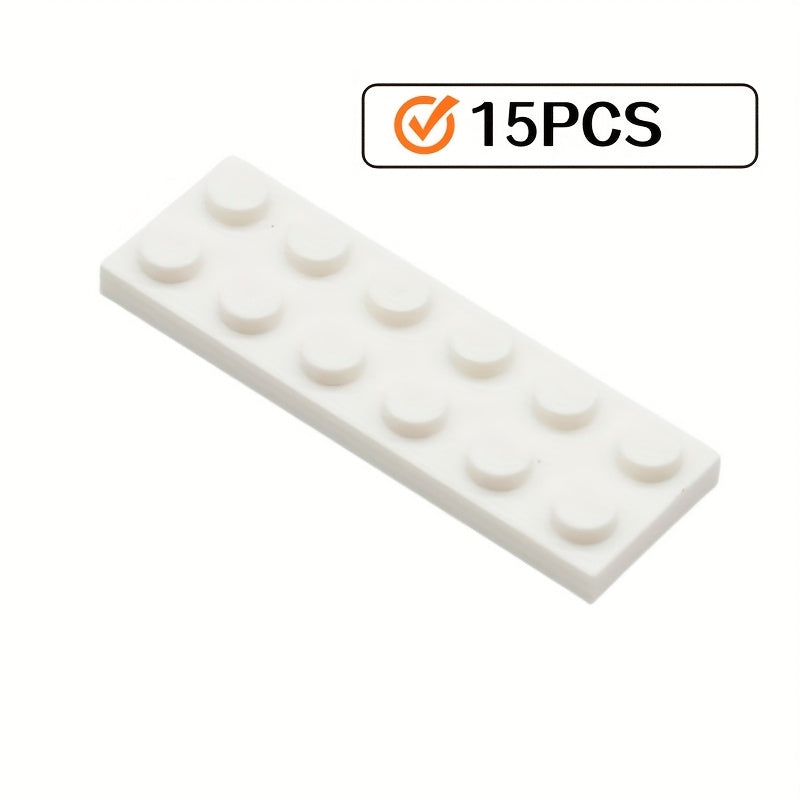 15pcs Building Blocks Set 2x6 Flat Plates ABS Material Various Colors