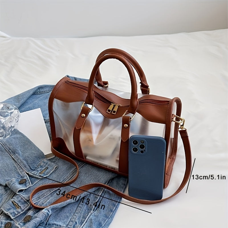 Large Waterproof Makeup Bag with Double Handles for Short Journeys