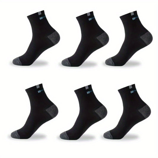 Men's Outdoor Breathable Mid Tube Socks for Running Cycling Basketball