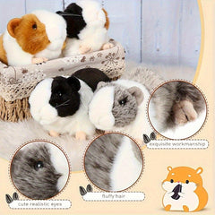 LAICOMEIN Realistic Guinea Pig Plush Toy Soft Short Plush Mixed Colors