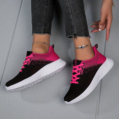 Women's Knitted Sports Shoes Breathable Low Top Running Sneakers