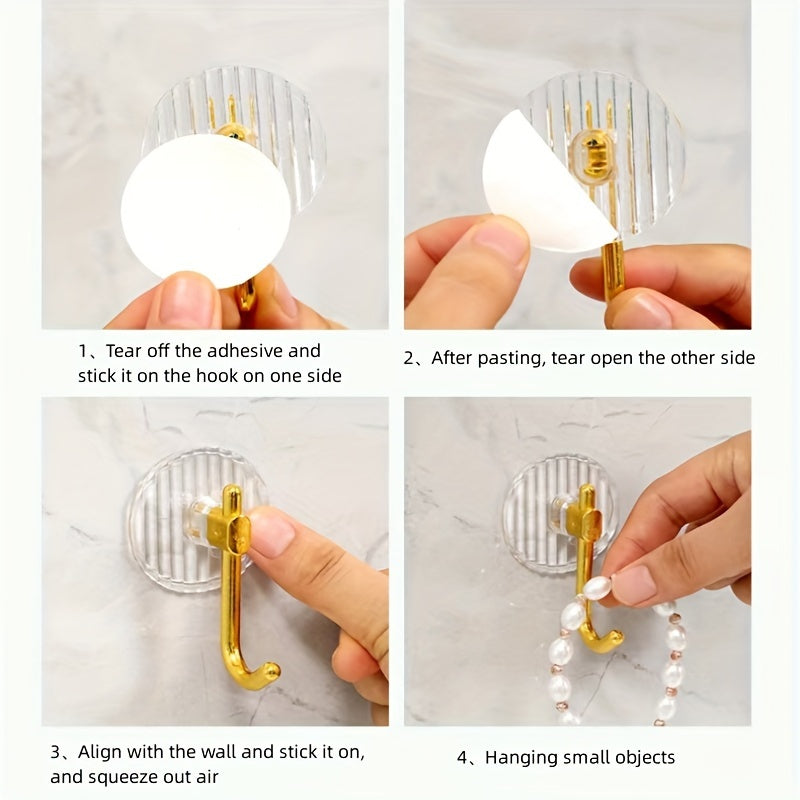 Acrylic Hook Light Punching Adhesive Hook with Back Glue