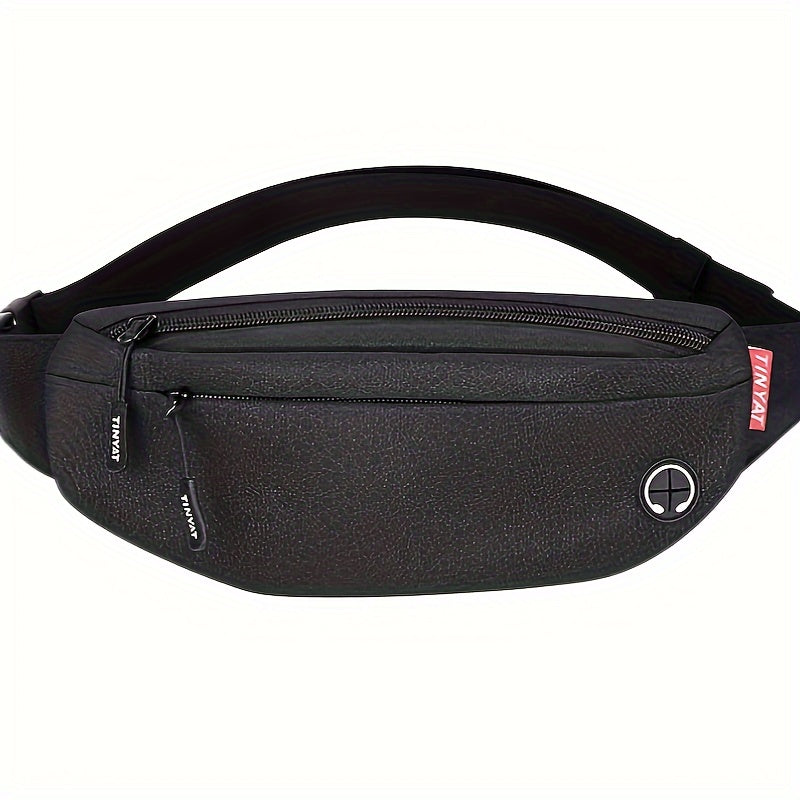 Waterproof Nylon Waist Bag with Anti-theft Zipper Compartment