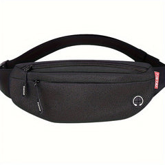 Waterproof Nylon Waist Bag with Anti-theft Zipper Compartment