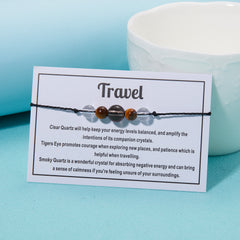 Healing Crystal Bracelet Natural Stone Beaded Bracelets Reduce Anxiety & Stress
