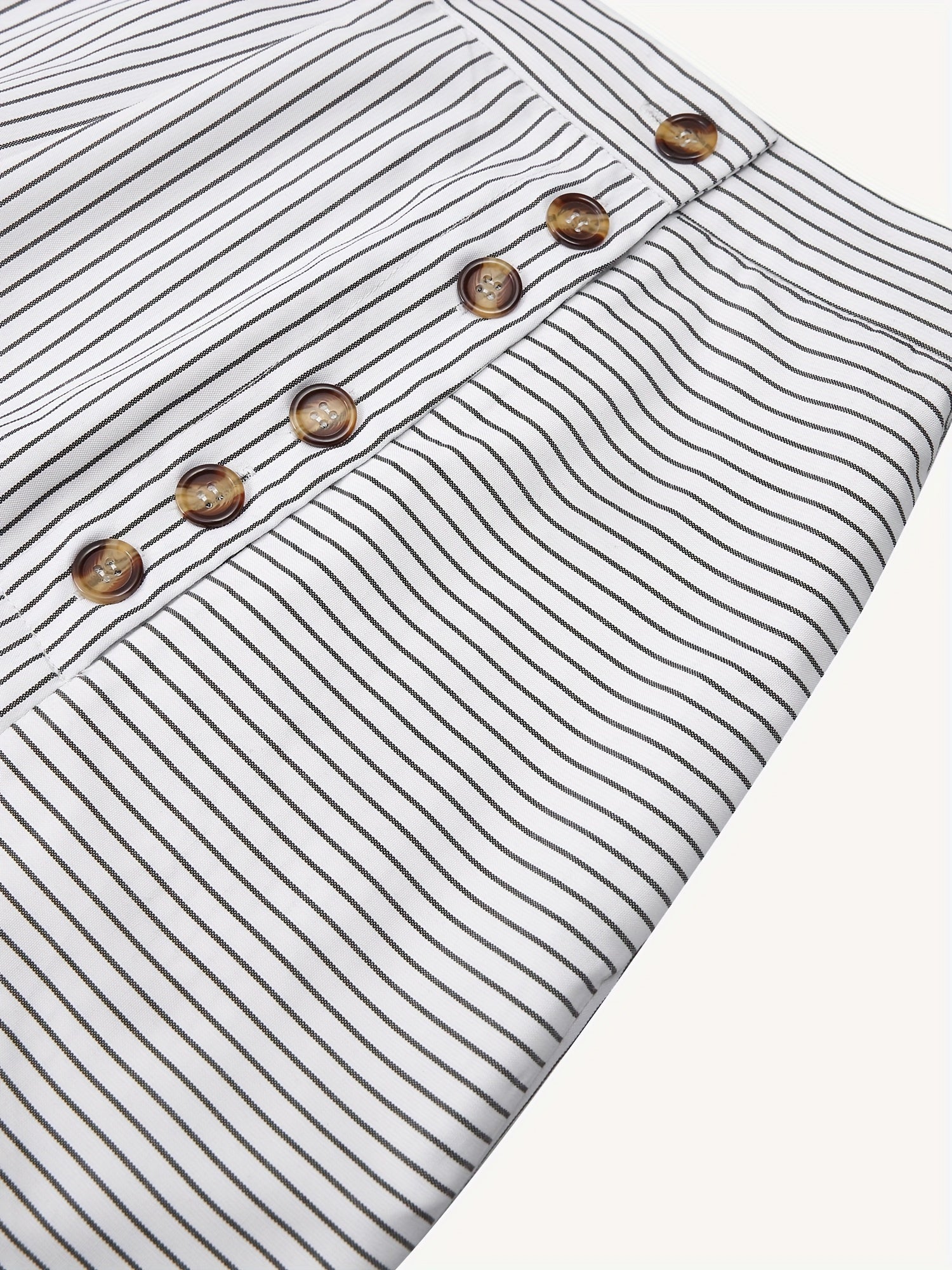  Wide Leg Stripe Print Pants with Pockets