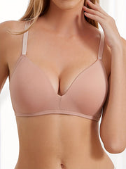 Solid T Shirt Bra Push Up Lingerie & Underwear